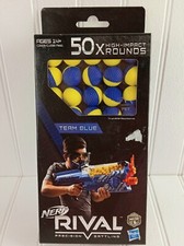 Hasbro Nerf Rival 50X Team Blue High Impact Rounds Yellow Blue NEW
