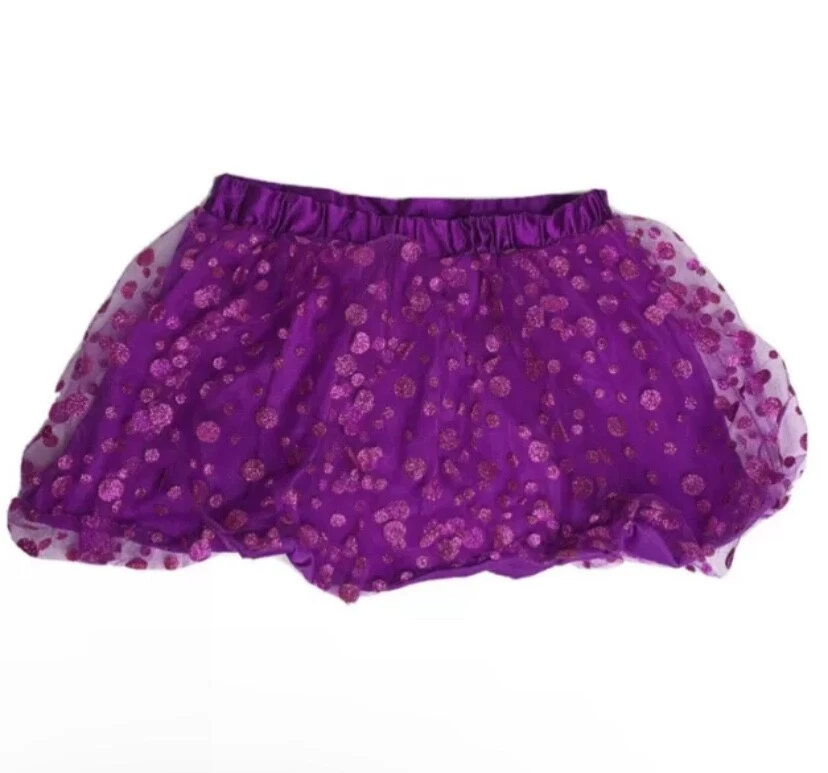 儿童总部闪光蓬蓬裙裙女孩 8 中号 M 紫色女巫 — 第 2/4 张图片