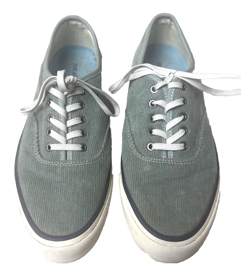 Zapatillas SeaVees para Mujer 9.5 Legend Cordies Monterey Corduroy Solid Green Lace Up Foto 3 de 4
