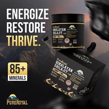 PureRoyal Himalayan Shilajit Resin - 1100mg, 75%+ Fulvic Acid-- (USA Lab-Tested)