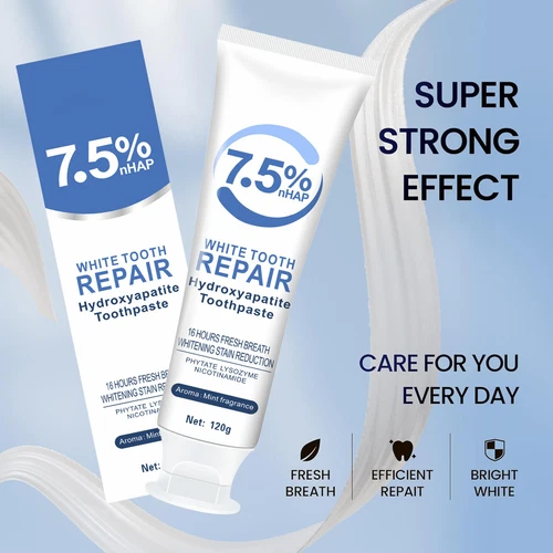 7.5% Hydroxyapatite Toothpaste Remove Yellow Tooth Stains For Sensitive Teeth - Picture 5 of 11