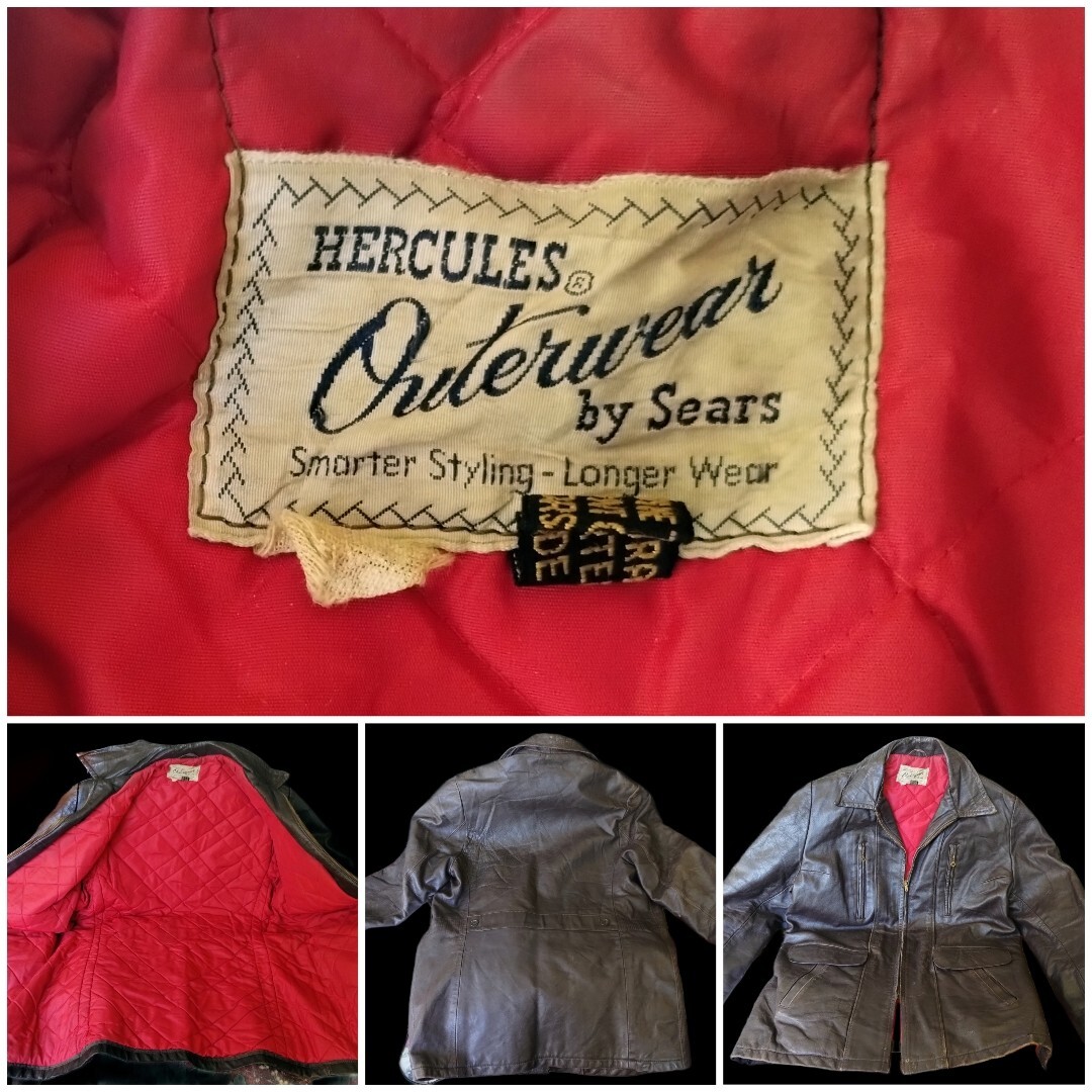 50'S Hercules Long Sleeve Work Shirt, Men's L Size, Vintage /eaa515130