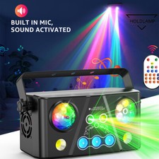 Party DJ Disco Lights Laser Effect Stage Light 5in1 RGB LED Patterns DMX Remote