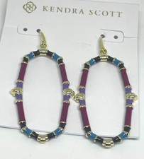 Kendra Scott Brass Plated Hoop Fashion Earrings for sale