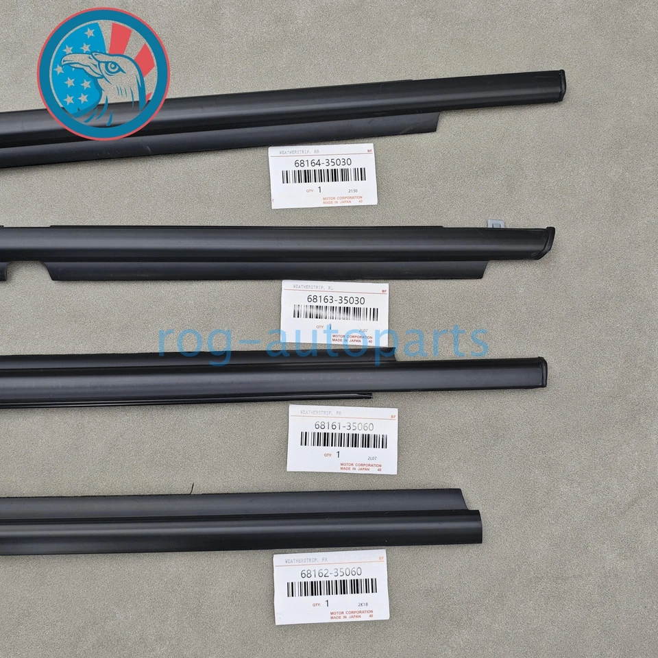 NEW 4PCS Window Weatherstrip Molding Seals Trim For 2003-2009 Toyota 4Runner USA Foto 2 de 4