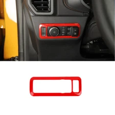 Red Headlight Switch Panel Frame Cover Trim For Ford Bronco Sport 2021 2022 2023