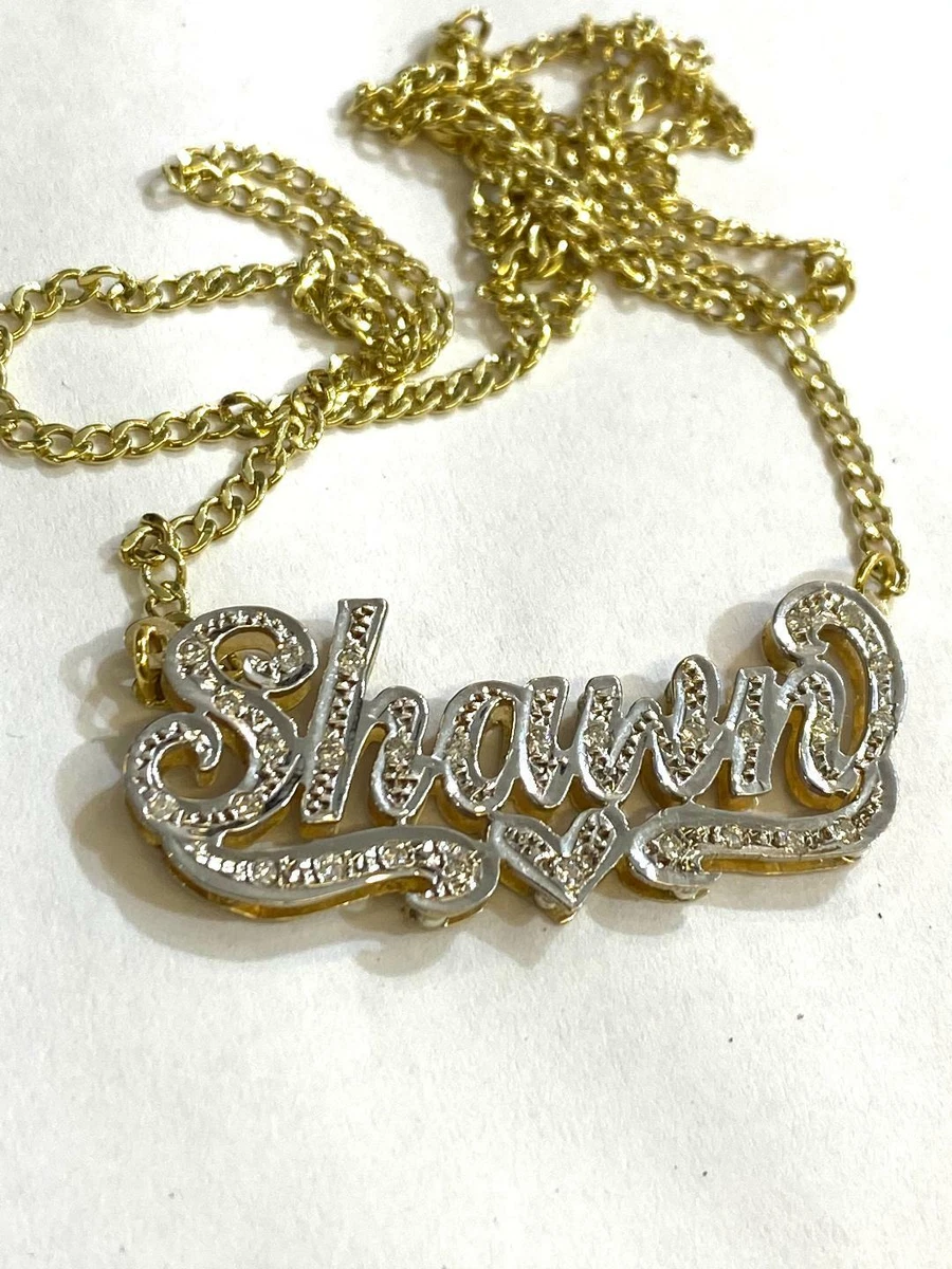 Personalized name hotsell necklace gold diamond