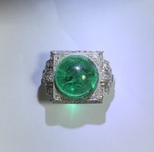Estate Platinum Natural 10.79 Carat Columbian...