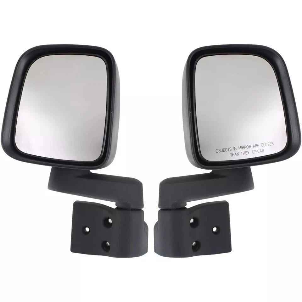 New Manual Side View Mirrors Folding Pair Set 2PC Fits 2003-2006 Jeep Wrangler Foto 2 de 4