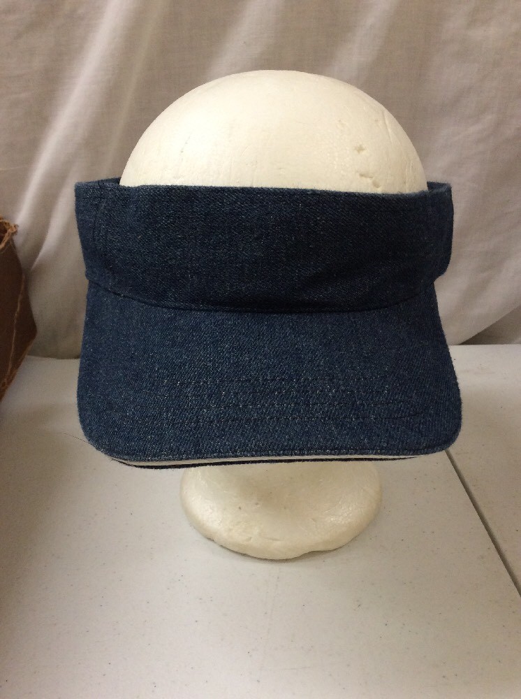 trucker hat baseball cap Vintage Hook And Loop DENIUM JEAN VISOR