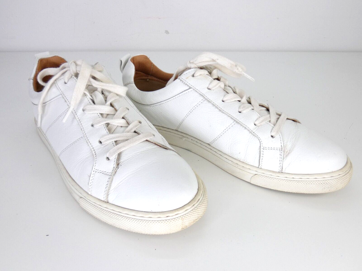 Whistles White Leather Trainers Koki Lace Up Low Top Sneakers Size