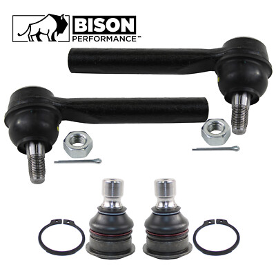 Bison Performance 4pc Front Outer Tie Rod Lower Ball Joints Kit For Nissan Quest