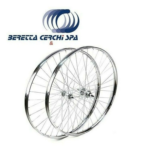 Coppia Ruota / Cerchio Anteriore + Posteriore Bici R - 26\