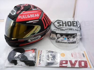 バイク SHOEI X-Fourteen Marquez MOTE13 XL SHOEI Full Face Helmet X-Fourteen X-14 Marquez 4 White XL Size
