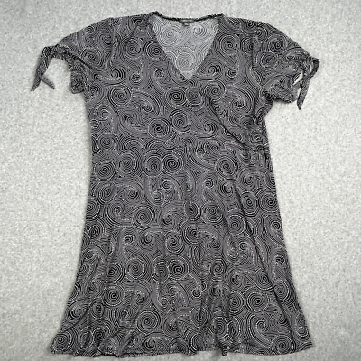 Apt 9 Woman Dress Size 3X Black White Polka Dot Swirl Short Sleeve V-Neck | eBay Apt 9 Woman Dress Size 3X Black White Polka Dot Swirl Short Sleeve V-Neck | eBay