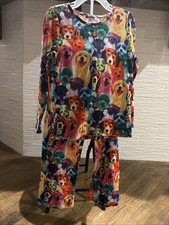 Jxstar Pajamas Girl Sleepwear Kid Cute Dog Print Cotton Set Long Sleeves 4/5 Yr