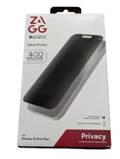 U5-N Zagg Invisible Shield Glass Privacy Screen Protector for iPhone 16 Pro Max
