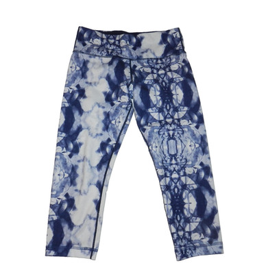 Lululemon Blue Ty Die Capri Size 6 Cropped Legging Wunder Under Crop