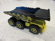 2001 Matchbox Demolition Dump Truck Black  Yellow MBX Construction Diecast Toy