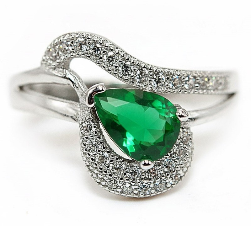1CT Heat Treated Green Tourmaline 925 Sterling Silver Ring Jewelry Sz 7 F8-2