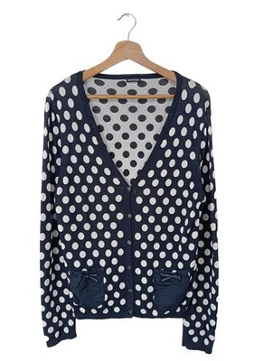 GERRY WEBER Cardigan Damen Jacke Gr. DE 38 blau-weiß Casual-Look