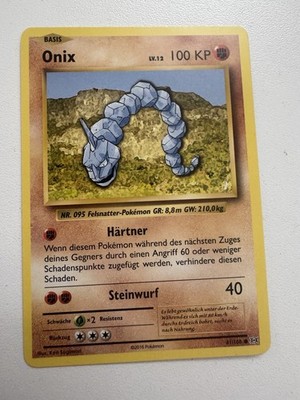 Pokemon Karte Onix 61/108 Evolution Deutsch