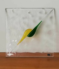 MURANO GLASS TILES - APPROX. 30 X 30 - YELLOW AND GREEN DECORATION