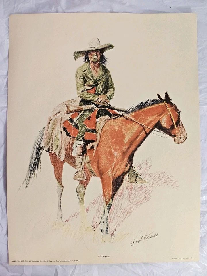 DE COLECCIÓN FREDERIC REMINGTON "BUCKSKINS" 1956 CONJUNTO DE 12 IMPRESIONES EN COLOR 4 duplicados Foto 3 de 4