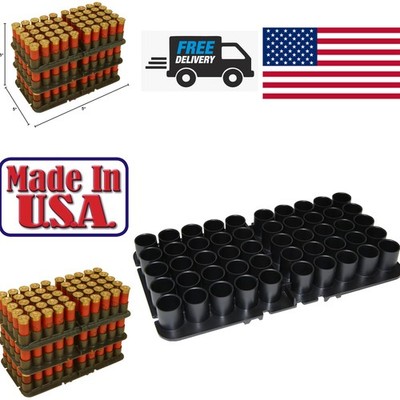 50 Round Shotshell Tray for 12 Gauge Made of Durable Polypropylene Material