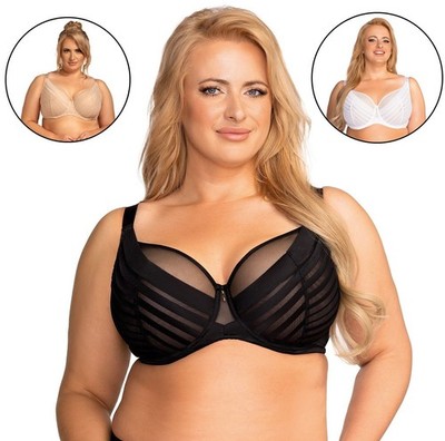 Bügel BH schwarz beige weiß starker Halt große Größen Nessa Damen Dessous