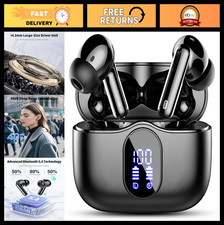 Bluetooth 5.4 Wireless Earbuds, Noise Cancelling, IP7 Waterproof, Stereo Sound,