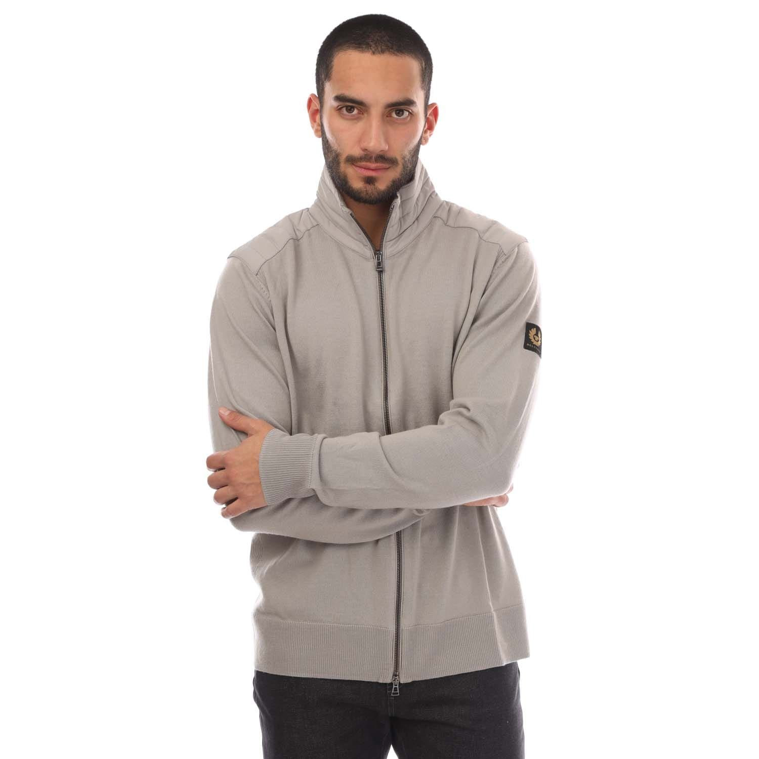 Кардиган с застежкой-молнией от Herren Jacke Belstaff из мериносовой шерсти цвет Грау 43890₽