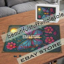 1000 piece jigsaw puzzle Butterfly Garden floral night