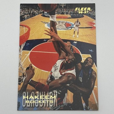 Hakeem Olajuwon   1996-97 Fleer #42   Houston Rockets   HOF Center