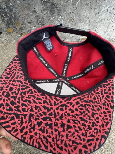 Air Jordan Jumpman Hat Red Black Snapback Red Leopard Snake Bill Print Sticker - Picture 6 of 8