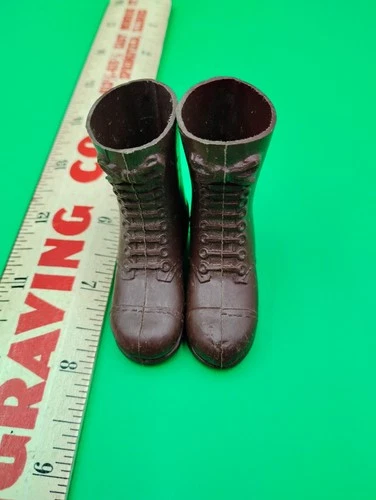 Vintage 1964 GI Joe Near Mint Brown Combat Boots