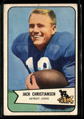 Jack Christiansen #100 1954 Bowman card
