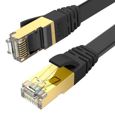 CAT8 Ethernet Cable 25ft High Speed Shielded Flat for Router/Gaming/Modem - B...