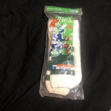 New With Tags White Green Stripes Vintage Ballston Tube Socks Size 9-15 NOS