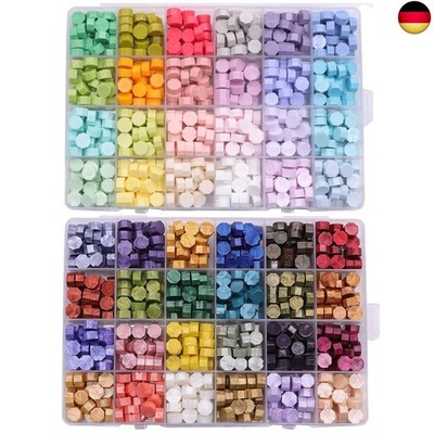 Rarapop 1200 Stück Siegelwachs, 48 Farben Wachssiegel, Siegelwachs Satz für E