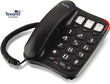 Landline Phones for Seniors, Corded Big Button Phone with Photo Speed Dial, Volu