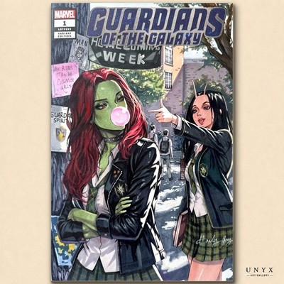 Guardians of the Galaxy #1 Gamora Mantis Original Sketch Cover 1/1 Hailey Gong