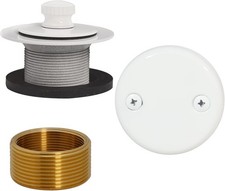 D94K-50 Twist Close Bathtub Drain Stopper with 2-Hole Faceplate and Adapter