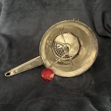 Vintage  Legumes Food Mill Aluminum Red