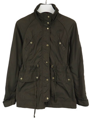 Tommy Hilfiger Jacke Damen M Gefüttert Brown Viele Taschen Verstellbare Taille