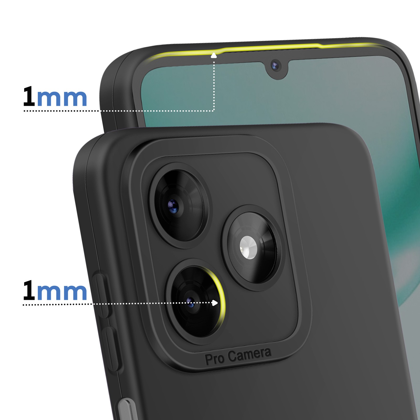 Honor X5c Plus coque antichoc Avizar flexible à objectif couvert