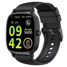 Mens Womens Black Smart Watch Android and iPhone, 1.85-inch Fitness Tracker NWT