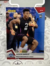 Saquon Barkley 2018 Panini Instant NFL Combine RC Rookie Card #1 GIANTS - SP/467. rookie card picture