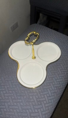 Bohemika Vintage Three-Section Porcelain Serving Tray