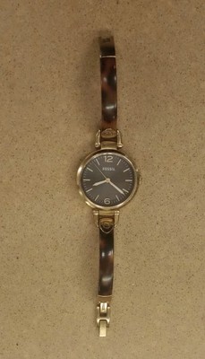 Fossil Georgia Black Dial Tortoise Shell Resin Ladies Wrist  display picture 1